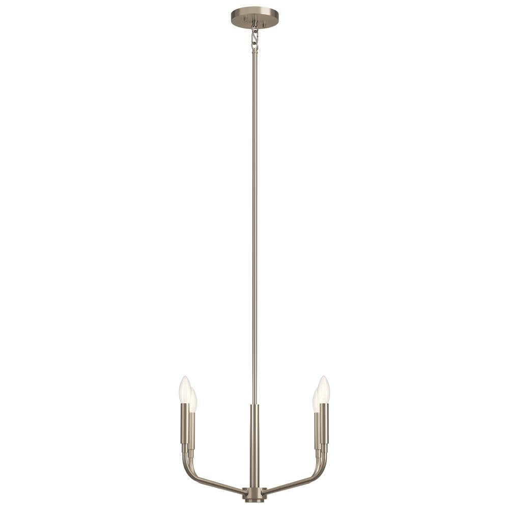 Kichler Lighting Madden 20 Inch 4 Light Convertible Chandelier In Brushed Nickel