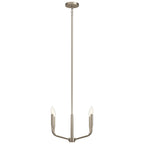 Kichler Lighting Madden 20 Inch 4 Light Convertible Chandelier In Brushed Nickel