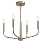 Kichler Lighting 52716NI Brushed Nickel Madden 20 Inch 4 Light Convertible Chandelier In Brushed Nickel Image 4