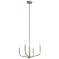 Kichler Lighting 52716NI Brushed Nickel Madden 20 Inch 4 Light Convertible Chandelier In Brushed Nickel Image 1