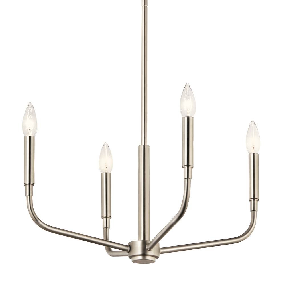Kichler Lighting 52716NI Brushed Nickel Madden 20 Inch 4 Light Convertible Chandelier In Brushed Nickel Image 6