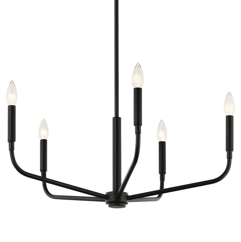 Kichler Lighting 52717BK Black Madden 26 Inch 5 Light Chandelier In Black Image 6