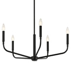 Kichler Lighting 52717BK Black Madden 26 Inch 5 Light Chandelier In Black Image 6