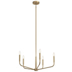 Kichler Lighting 52717CPZ Champagne Bronze Madden 26 Inch 5 Light Chandelier In Champagne Bronze Image 1
