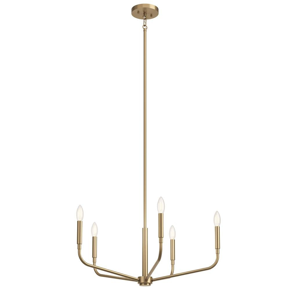 Kichler Lighting 52717CPZ Champagne Bronze Madden 26 Inch 5 Light Chandelier In Champagne Bronze Image 1