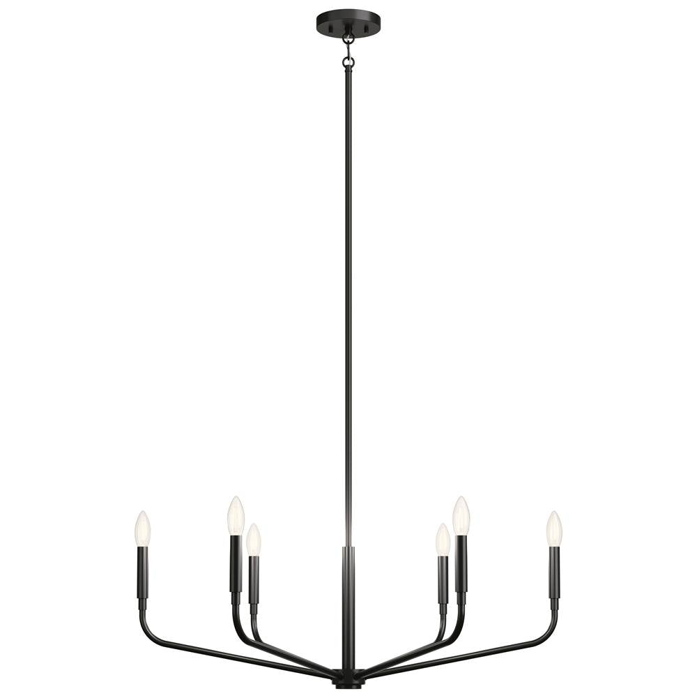 Kichler Lighting Madden 32 Inch 6 Light Chandelier In Black