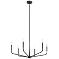 Kichler Lighting 52718BK Black Madden 32 Inch 6 Light Chandelier In Black Image 1