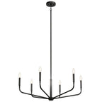 Kichler Lighting 52718BK Black Madden 32 Inch 6 Light Chandelier In Black Image 1