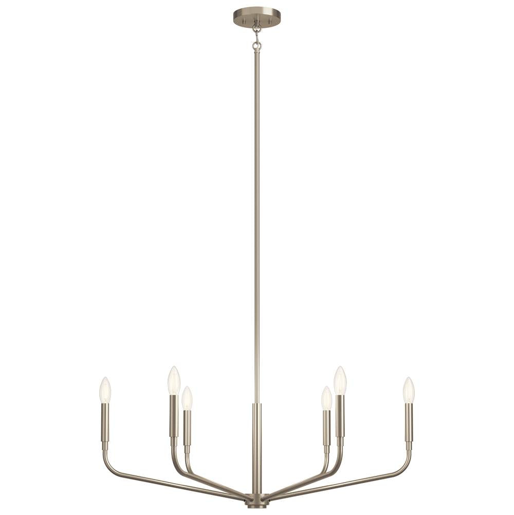 Kichler Lighting Madden 32 Inch 6 Light Chandelier In Brushed Nickel