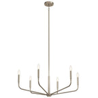 Kichler Lighting 52718NI Brushed Nickel Madden 32 Inch 6 Light Chandelier In Brushed Nickel Image 1