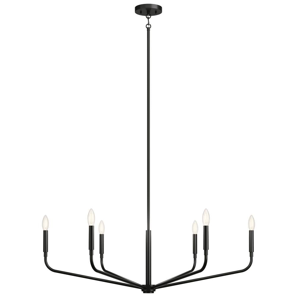 Kichler Lighting Madden 38 Inch 6 Light Chandelier In Black