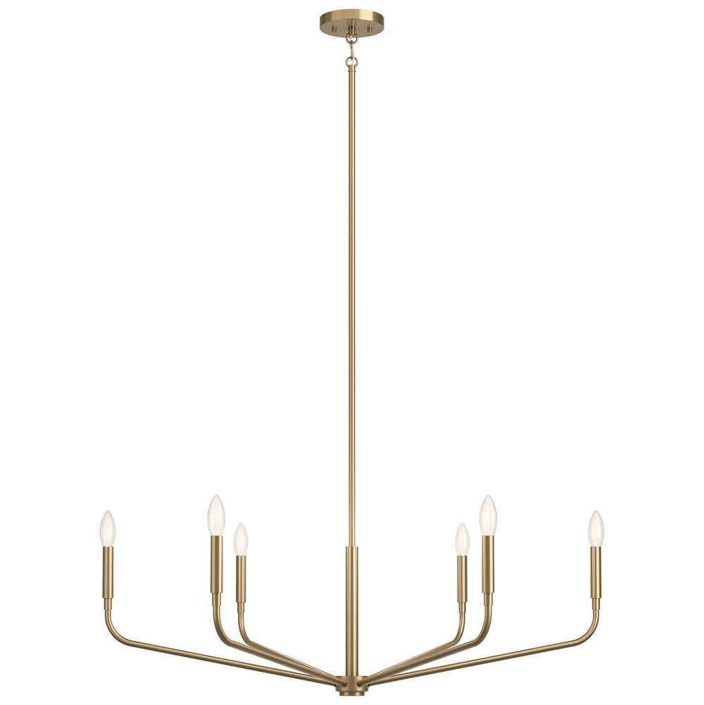 Kichler Lighting Madden 38 Inch 6 Light Chandelier In Champagne Bronze