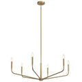 Kichler Lighting 52719CPZ Champagne Bronze Madden 38 Inch 6 Light Chandelier In Champagne Bronze Image 1