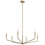 Kichler Lighting 52719CPZ Champagne Bronze Madden 38 Inch 6 Light Chandelier In Champagne Bronze Image 1