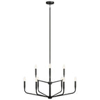 Kichler Lighting Madden 32 Inch 9 Light 2-tier Chandelier In Black