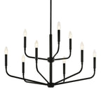 Kichler Lighting 52720BK Black Madden 32 Inch 9 Light 2-tier Chandelier In Black Image 6