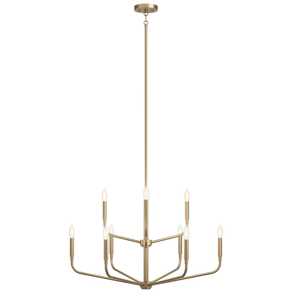 Kichler Lighting Madden 32 Inch 9 Light 2-tier Chandelier In Champagne Bronze