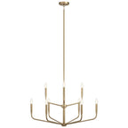 Kichler Lighting Madden 32 Inch 9 Light 2-tier Chandelier In Champagne Bronze