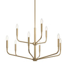 Kichler Lighting 52720CPZ Champagne Bronze Madden 32 Inch 9 Light 2-tier Chandelier In Champagne Bronze Image 6