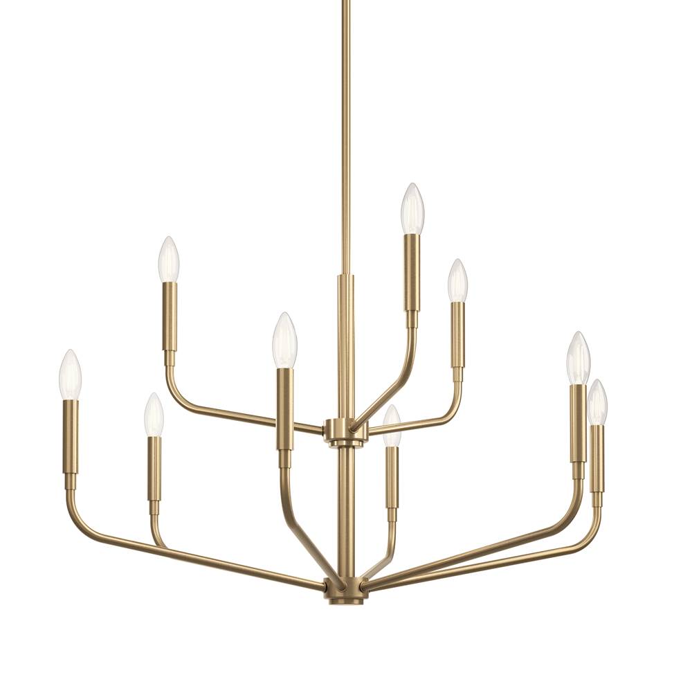 Kichler Lighting 52720CPZ Champagne Bronze Madden 32 Inch 9 Light 2-tier Chandelier In Champagne Bronze Image 6