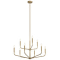 Kichler Lighting 52720CPZ Champagne Bronze Madden 32 Inch 9 Light 2-tier Chandelier In Champagne Bronze Image 1