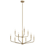 Kichler Lighting 52720CPZ Champagne Bronze Madden 32 Inch 9 Light 2-tier Chandelier In Champagne Bronze Image 1
