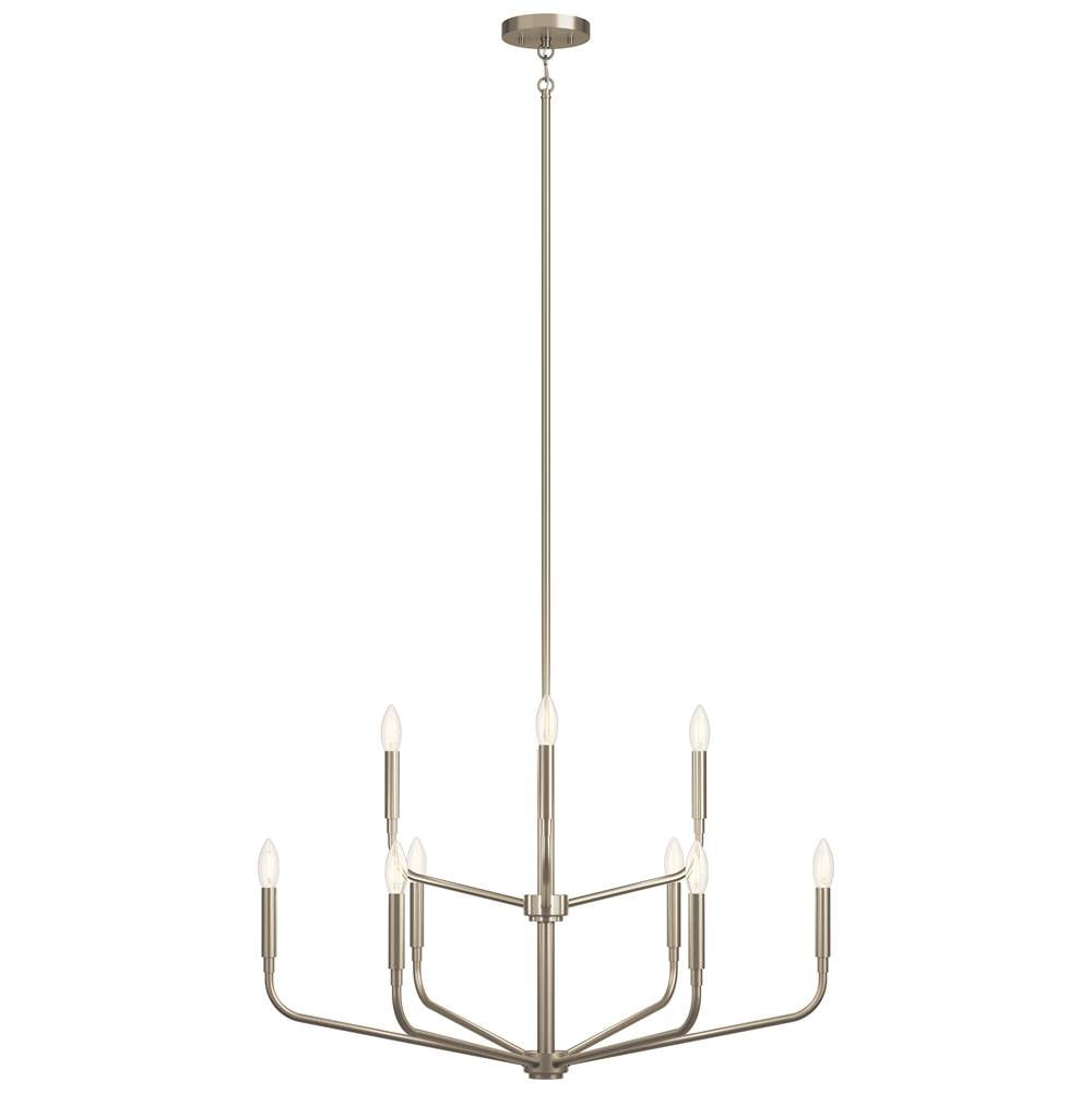 Kichler Lighting Madden 32 Inch 9 Light 2-tier Chandelier In Brushed Nickel