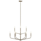 Kichler Lighting Madden 32 Inch 9 Light 2-tier Chandelier In Brushed Nickel