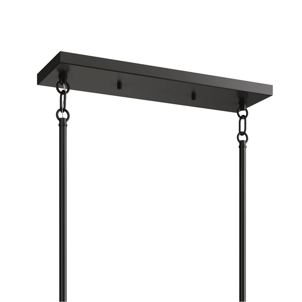 Kichler Lighting 52721BK Black Madden 45 Inch 6 Light Linear Chandelier In Black Image 3