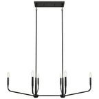 Kichler Lighting Madden 45 Inch 6 Light Linear Chandelier In Black