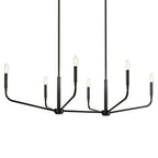 Kichler Lighting 52721BK Black Madden 45 Inch 6 Light Linear Chandelier In Black Image 5