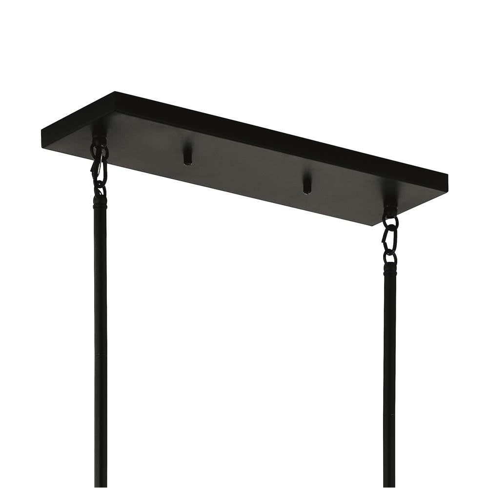 Kichler Lighting 52721BK Black Madden 45 Inch 6 Light Linear Chandelier In Black Image 4