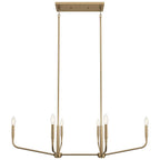 Kichler Lighting Madden 45 Inch 6 Light Linear Chandelier In Champagne Bronze