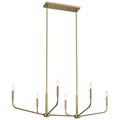 Kichler Lighting 52721CPZ Champagne Bronze Madden 45 Inch 6 Light Linear Chandelier In Champagne Bronze Image 1