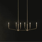 Kichler Lighting 52721CPZ Champagne Bronze Madden 45 Inch 6 Light Linear Chandelier In Champagne Bronze Image 2