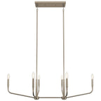 Kichler Lighting Madden 45 Inch 6 Light Linear Chandelier In Brushed Nickel