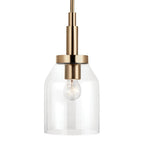 Kichler Lighting Madden 15 Inch 1 Light Mini Pendant With Clear Glass In Champagne Bronze