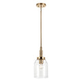 Kichler Lighting 52725CPZ Champagne Bronze Madden 15 Inch 1 Light Mini Pendant With Clear Glass In Champagne Bronze Image 1