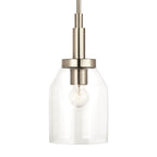Kichler Lighting 52725NI Brushed Nickel Madden 15 Inch 1 Light Mini Pendant With Clear Glass In Brushed Nickel Image 3