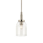 Kichler Lighting Madden 15 Inch 1 Light Mini Pendant With Clear Glass In Brushed Nickel