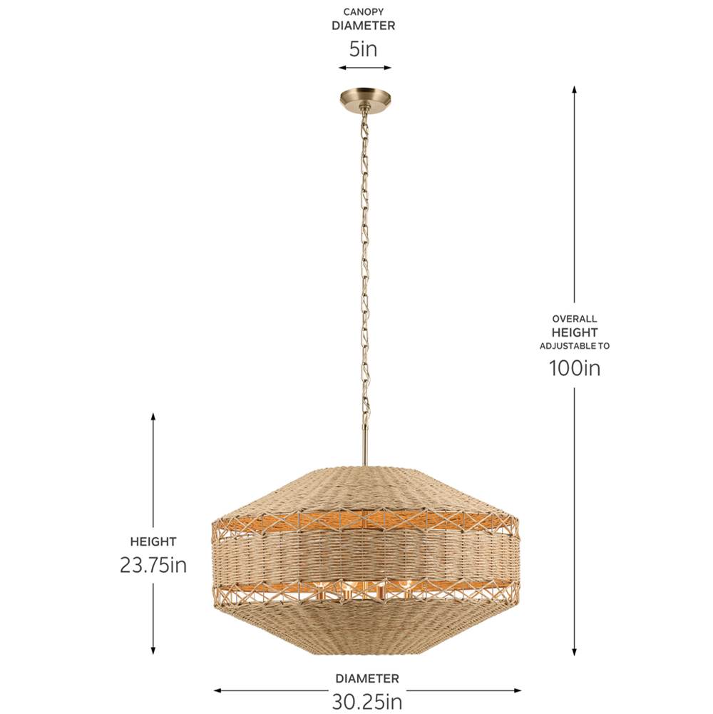 Kichler Lighting 52744CPZ Champagne Bronze Pendant 4lt Image 2