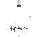 Kichler Lighting 52752BKLED Black Chandelier Medium 12lt Image 2
