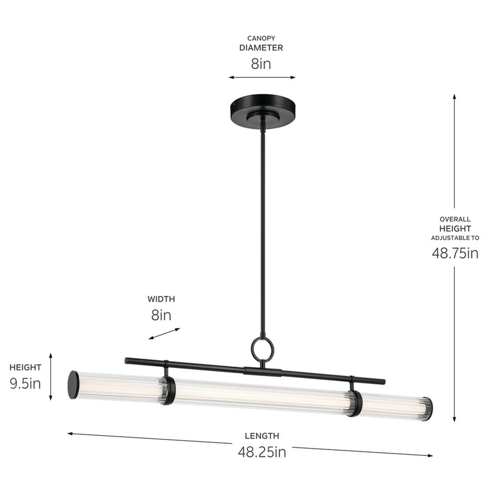 Kichler Lighting Riven Linear Chandelier Extra Large