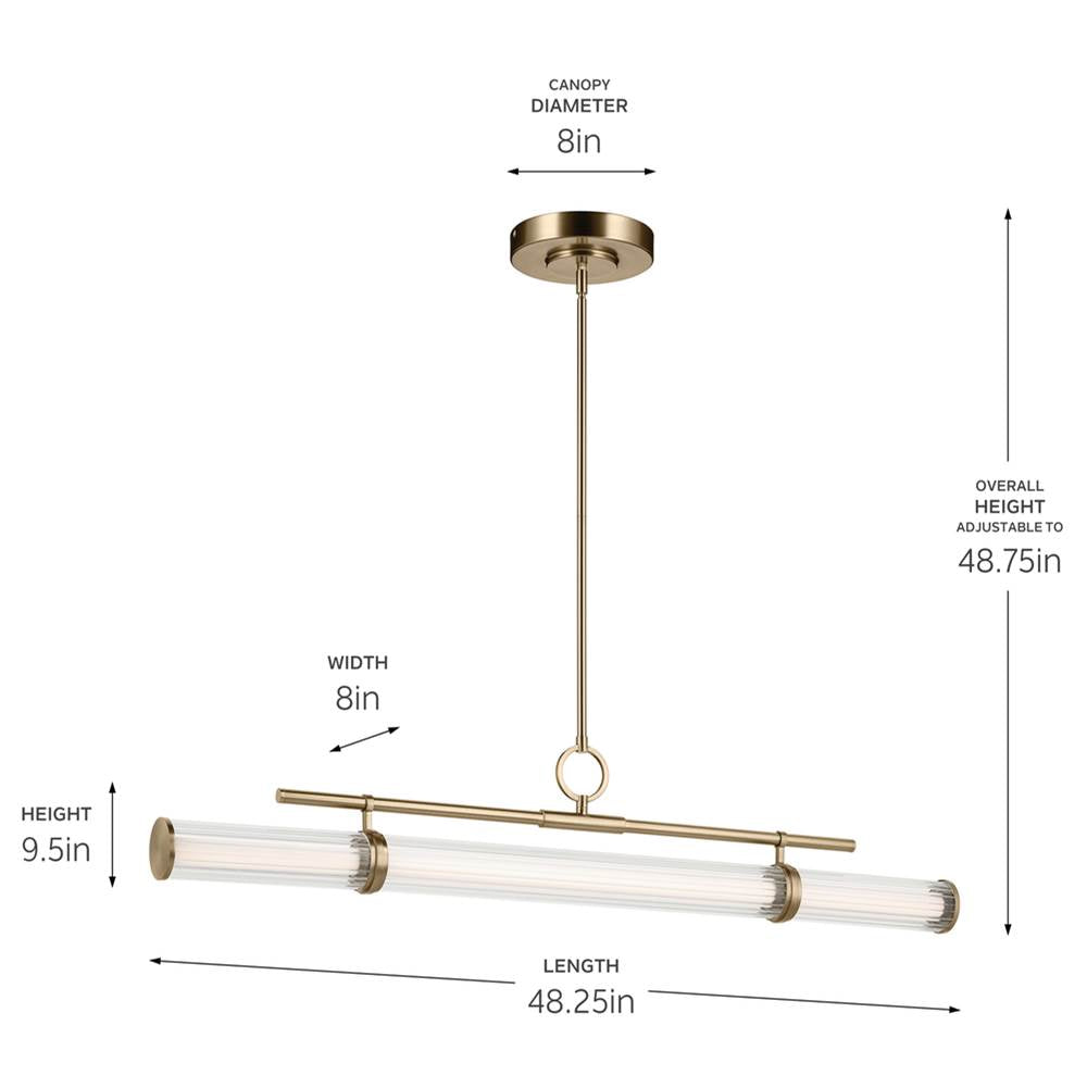 Kichler Lighting Riven Linear Chandelier Extra Large