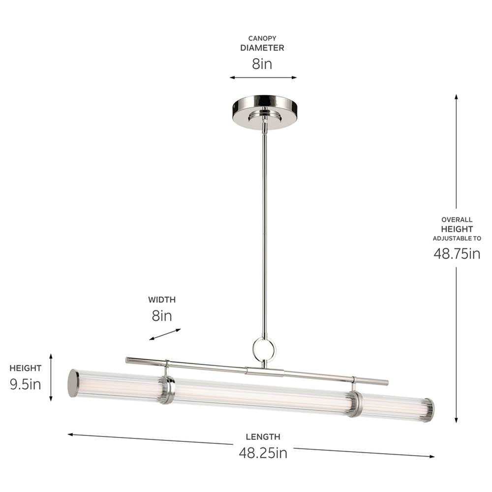 Kichler Lighting Riven Linear Chandelier Extra Large