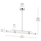 Kichler Lighting 52754PNLED Polished Nickel Linear Chandelier Extra Large Image 2