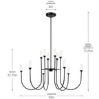 Kichler Lighting Moraine Chandelier Extra Large Multi Tier 12lt