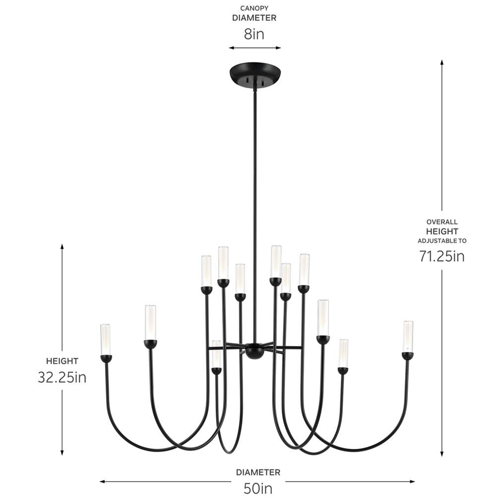 Kichler Lighting Moraine Chandelier Extra Large Multi Tier 12lt
