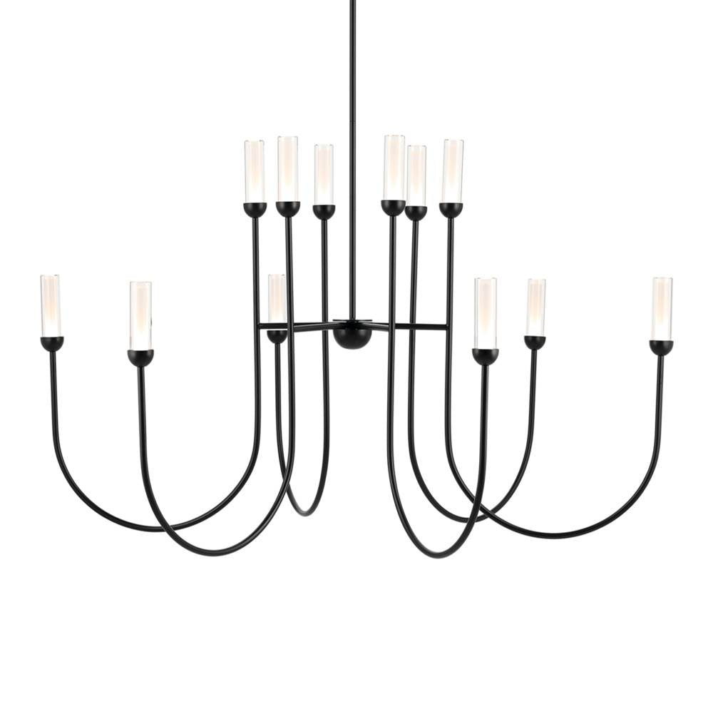 Kichler Lighting 52758BKLED Black Chandelier Extra Large Multi Tier 12lt Image 1