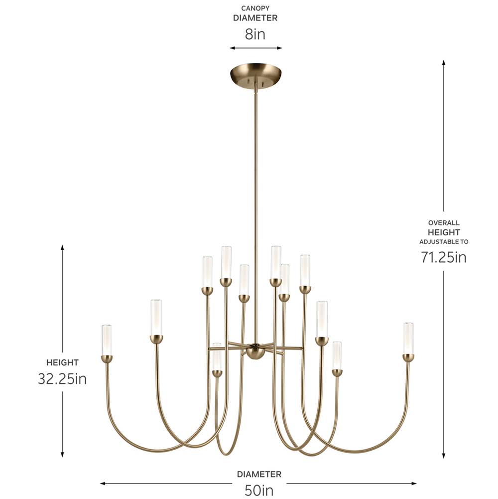 Kichler Lighting Moraine Chandelier Extra Large Multi Tier 12lt
